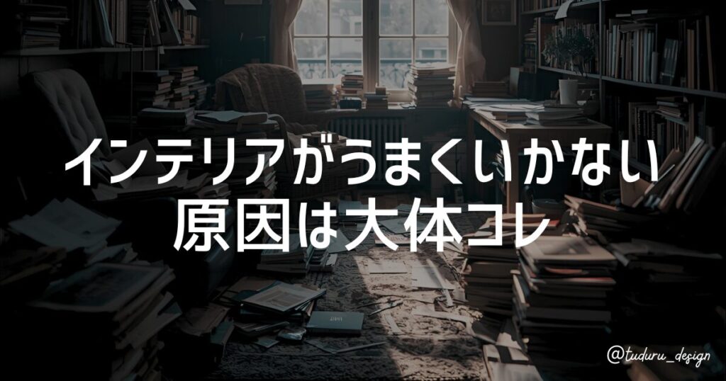 インテリアがうまくいかない 原因は大体コレ